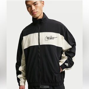 Nike Men's Black & Cream Track Jacket